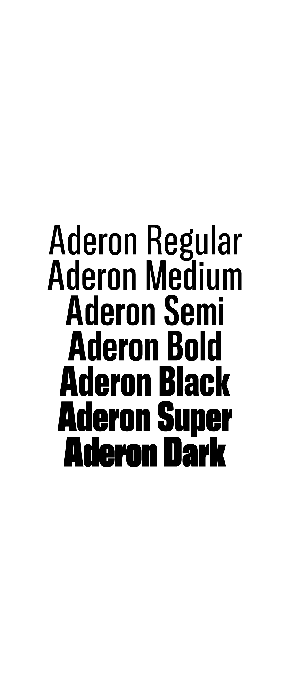 Aderon Typeface