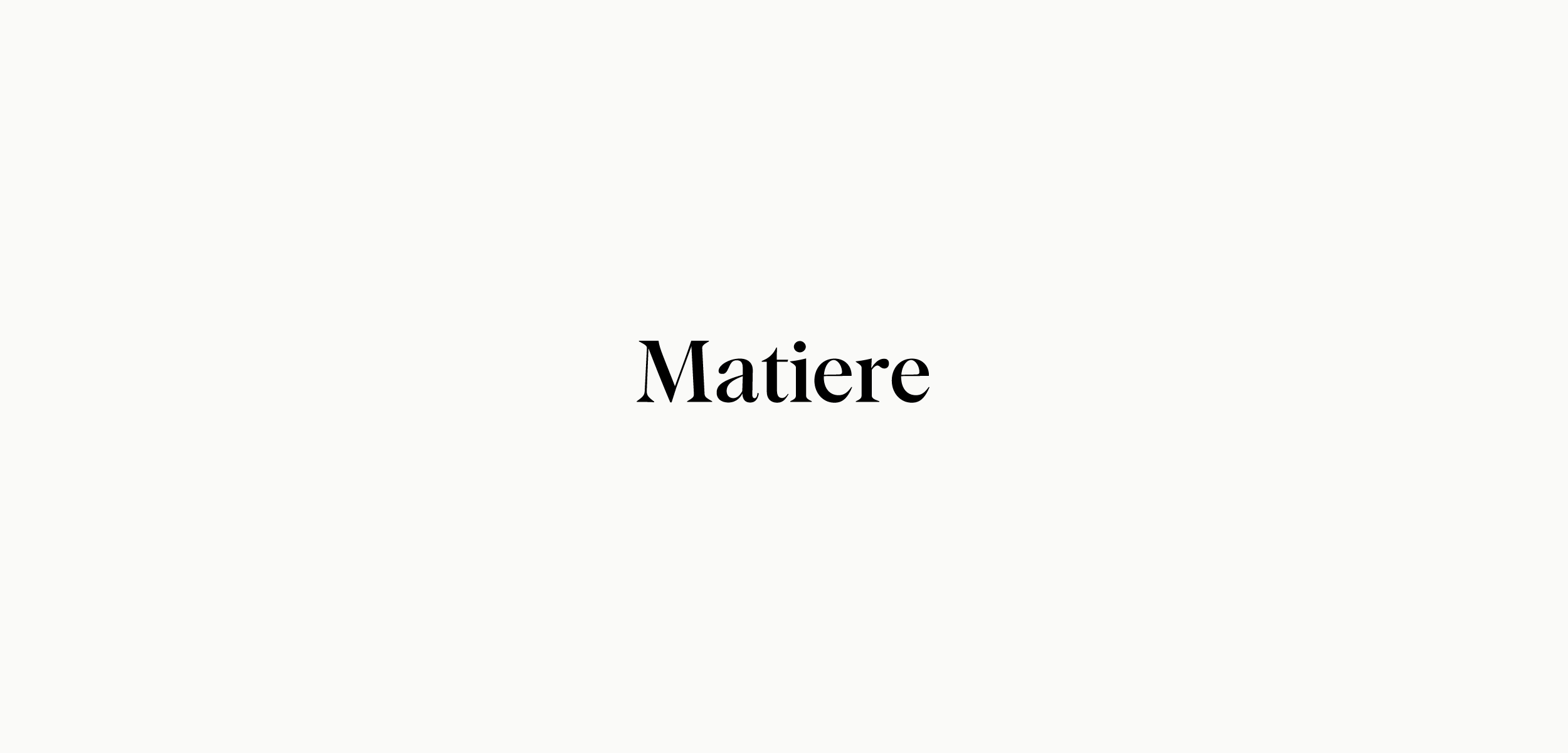 Matiere typeface