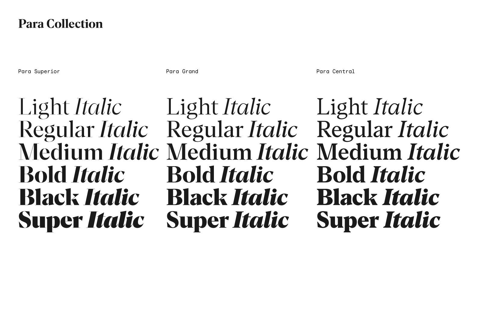 Para Typeface Collection 2